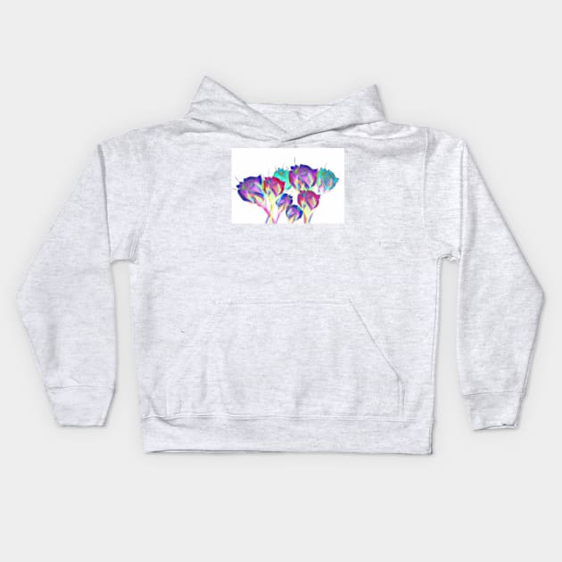 Pastel infrared roses Kids Hoodie by redwitchart